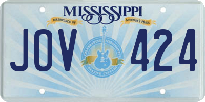 MS license plate JOV424