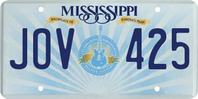 MS license plate JOV425