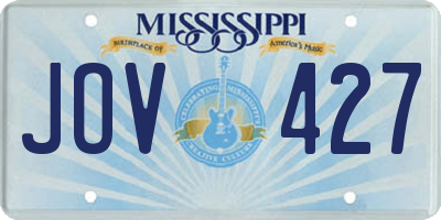MS license plate JOV427