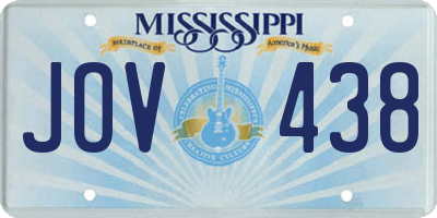 MS license plate JOV438