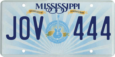 MS license plate JOV444