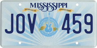 MS license plate JOV459