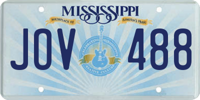 MS license plate JOV488