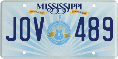 MS license plate JOV489