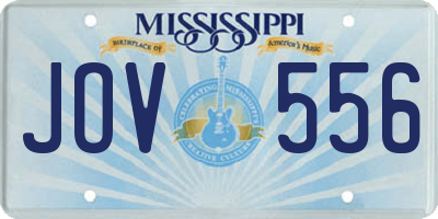 MS license plate JOV556