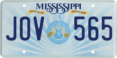 MS license plate JOV565