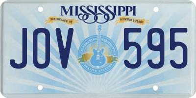 MS license plate JOV595