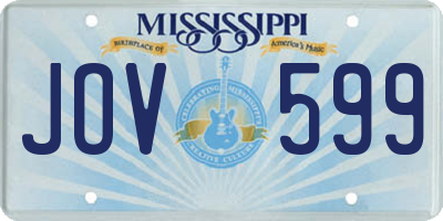 MS license plate JOV599