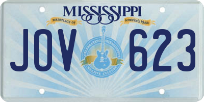MS license plate JOV623