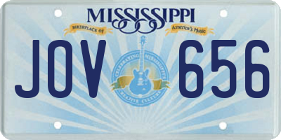 MS license plate JOV656