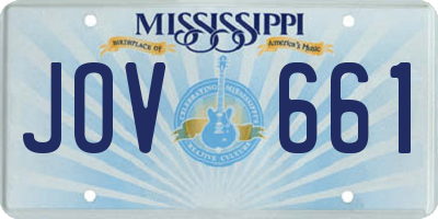 MS license plate JOV661