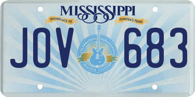 MS license plate JOV683
