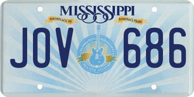 MS license plate JOV686