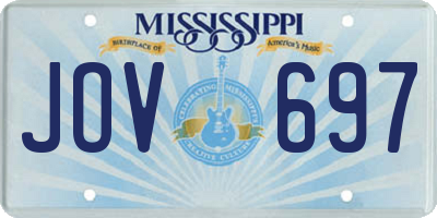 MS license plate JOV697