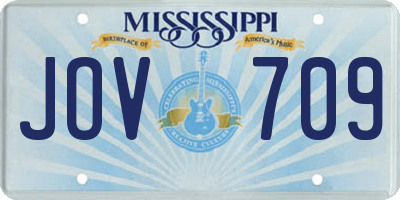 MS license plate JOV709