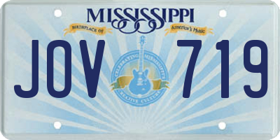 MS license plate JOV719
