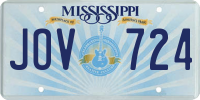 MS license plate JOV724