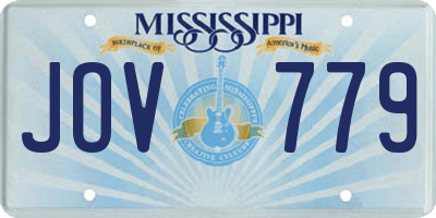 MS license plate JOV779