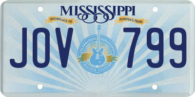 MS license plate JOV799