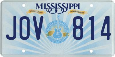 MS license plate JOV814