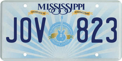 MS license plate JOV823