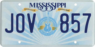 MS license plate JOV857