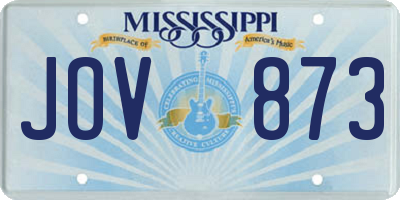 MS license plate JOV873