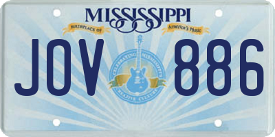 MS license plate JOV886