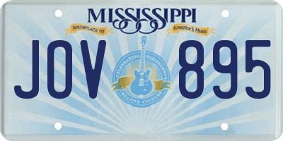 MS license plate JOV895