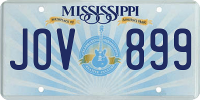 MS license plate JOV899