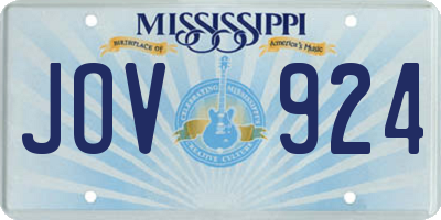 MS license plate JOV924