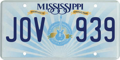 MS license plate JOV939