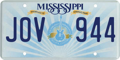 MS license plate JOV944