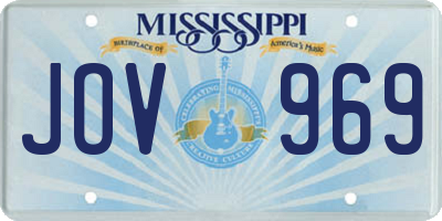 MS license plate JOV969