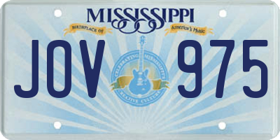 MS license plate JOV975