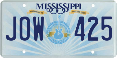 MS license plate JOW425