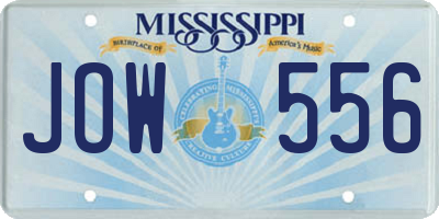 MS license plate JOW556