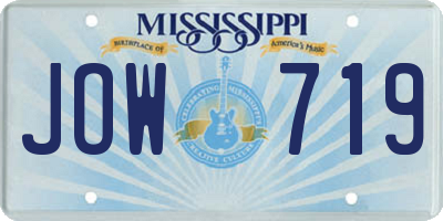 MS license plate JOW719