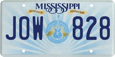 MS license plate JOW828