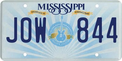 MS license plate JOW844