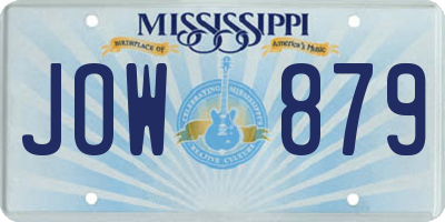 MS license plate JOW879