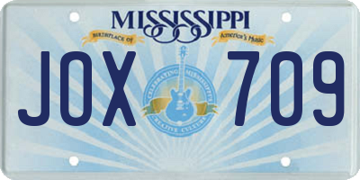 MS license plate JOX709