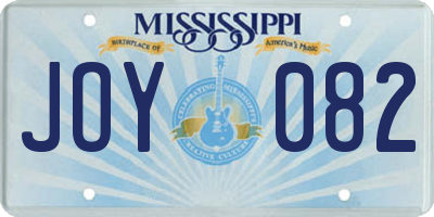 MS license plate JOY082