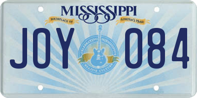 MS license plate JOY084
