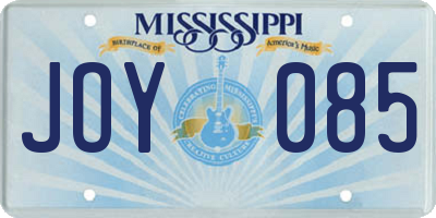 MS license plate JOY085