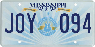 MS license plate JOY094