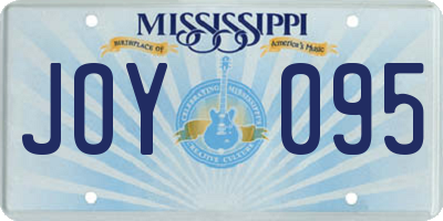 MS license plate JOY095