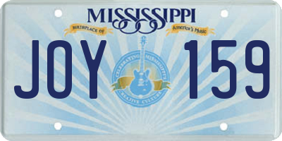 MS license plate JOY159