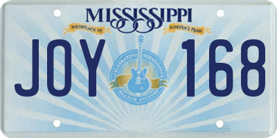 MS license plate JOY168