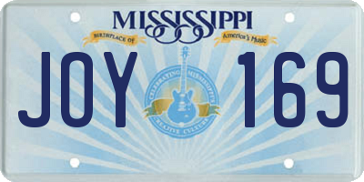 MS license plate JOY169